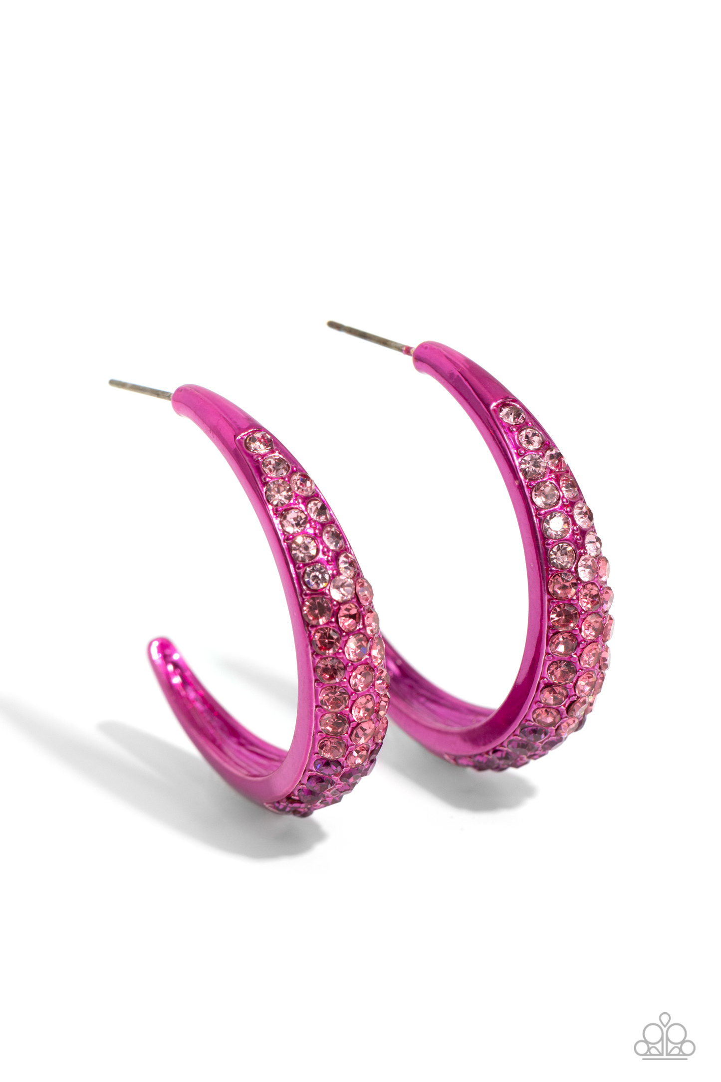 Paparazzi - Obsessed with Ombré - Pink Hoop Earrings