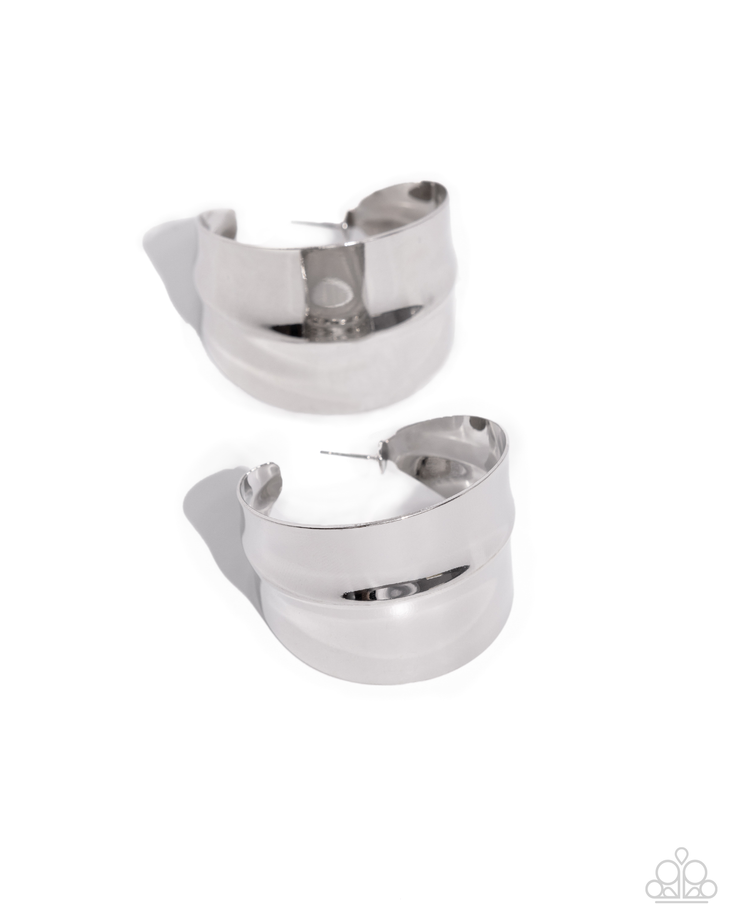 Paparazzi - Antiqued Adventure - Silver Hoop Earrings