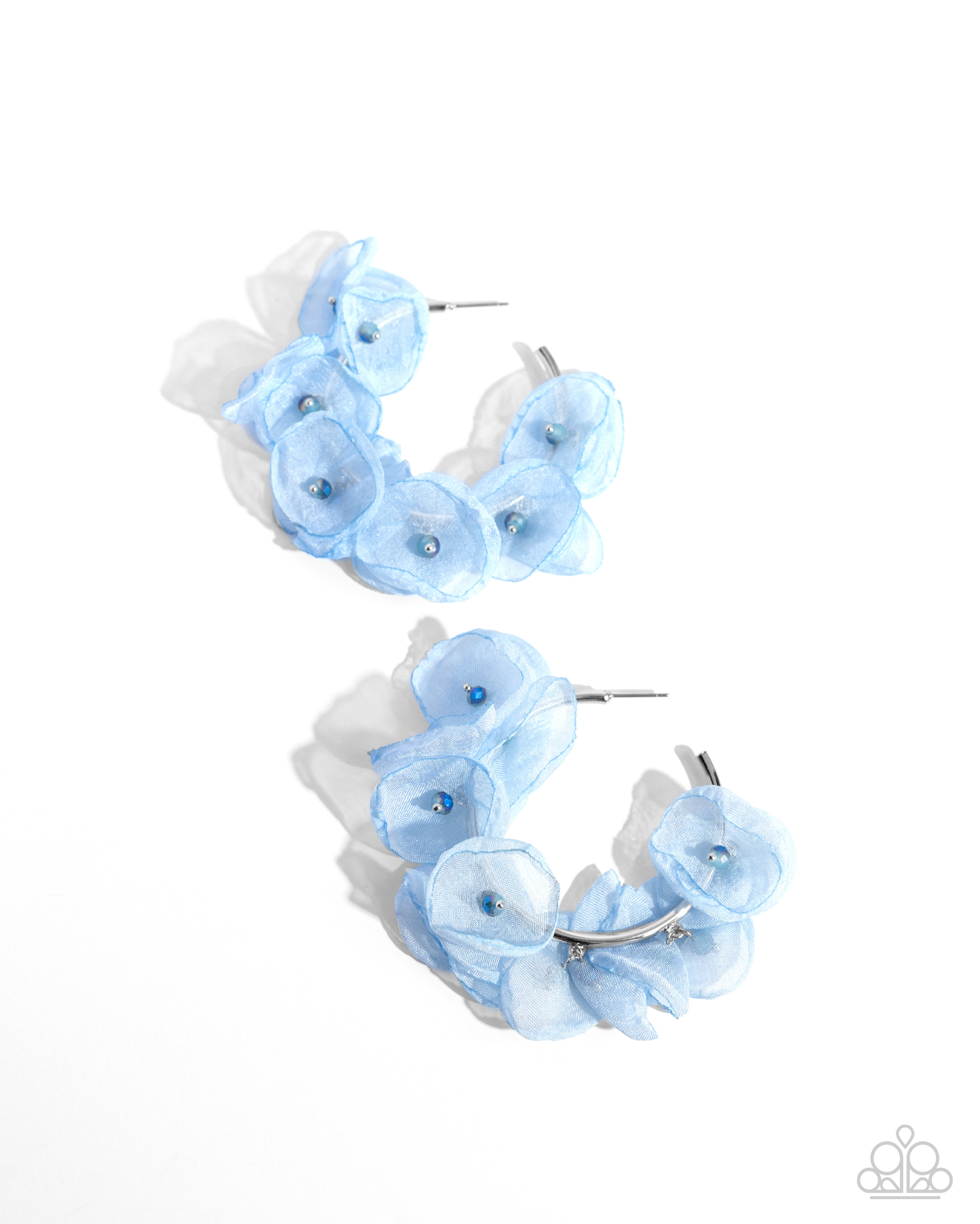 Paparazzi - Petaled Pageant - Blue Hoop Earrings