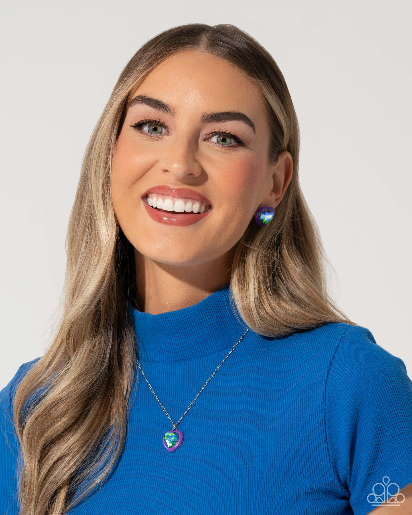 Paparazzi - Heartfelt Hope - Purple Necklace and Heartfelt Haute Purple Post Earrings