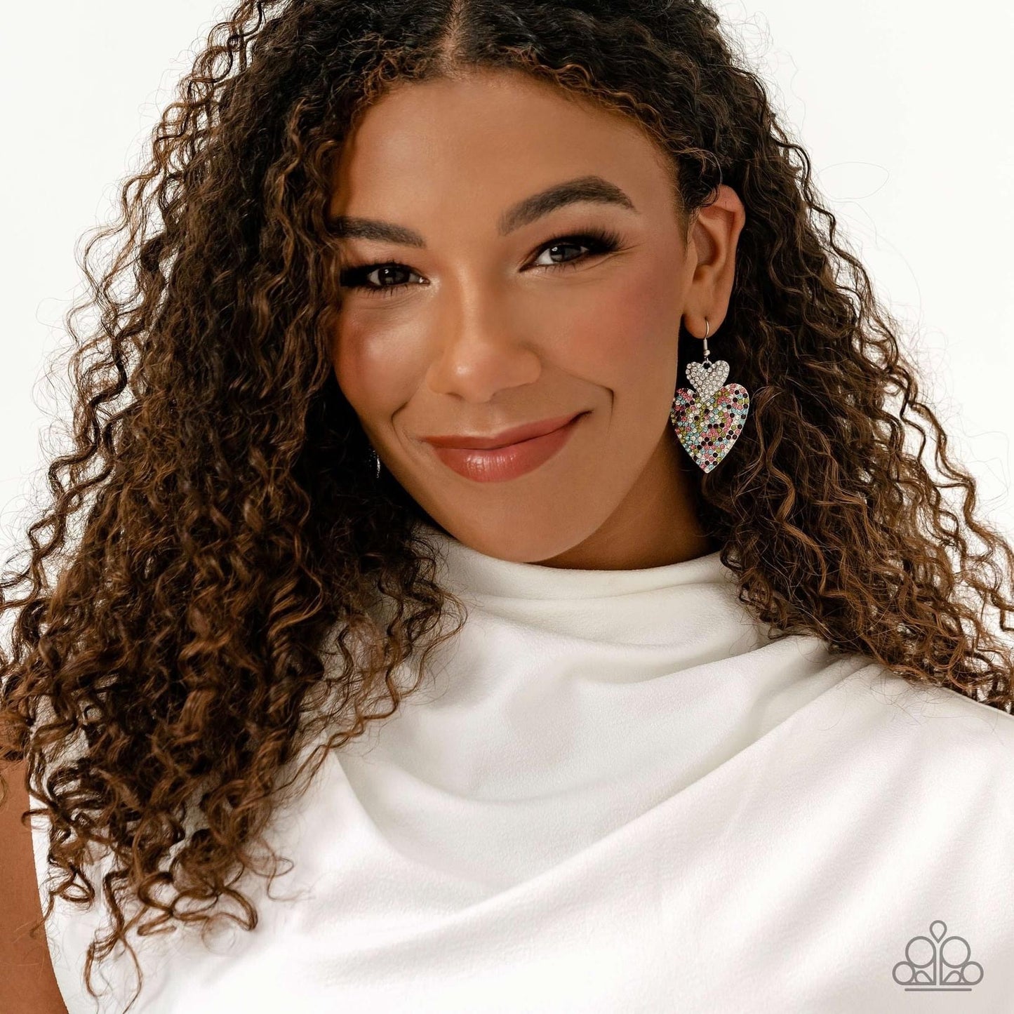 Paparazzi - Flirting Flourish - White Earrings