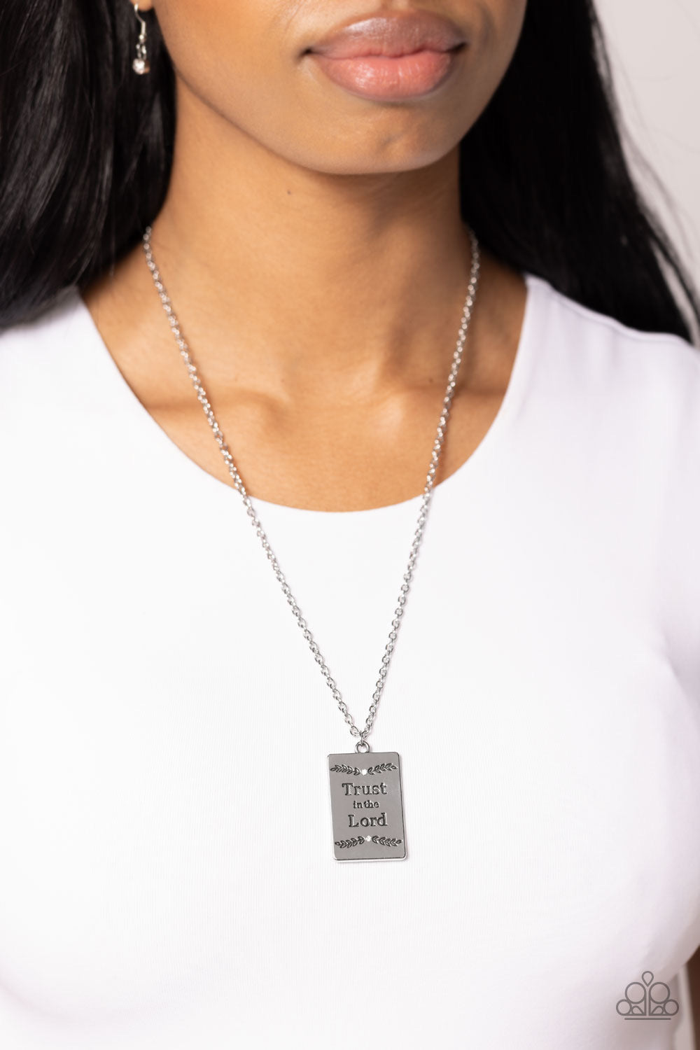 Paparazzi - All About Trust - White Necklace