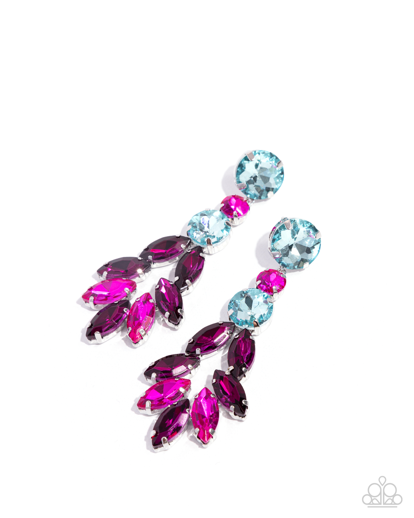 Paparazzi - Cascading Cache - Multi Post Earrings