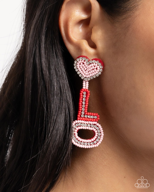 Paparazzi - Visible Valentines - Multi Post Earrings
