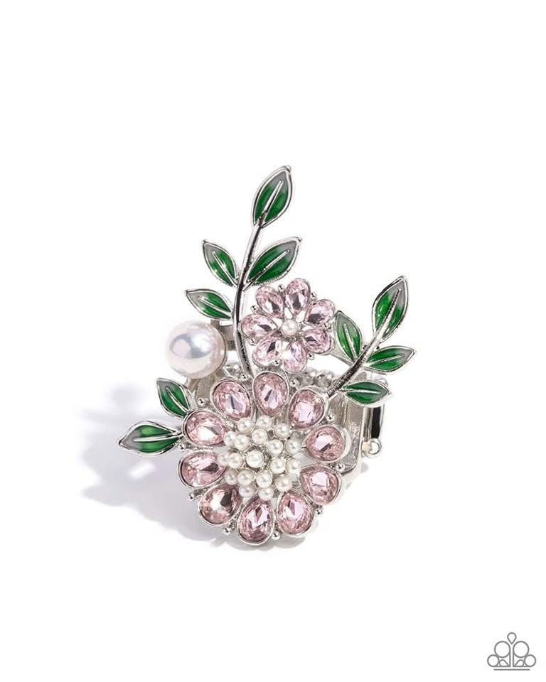 Paparazzi - Budding Bling Pink Ring