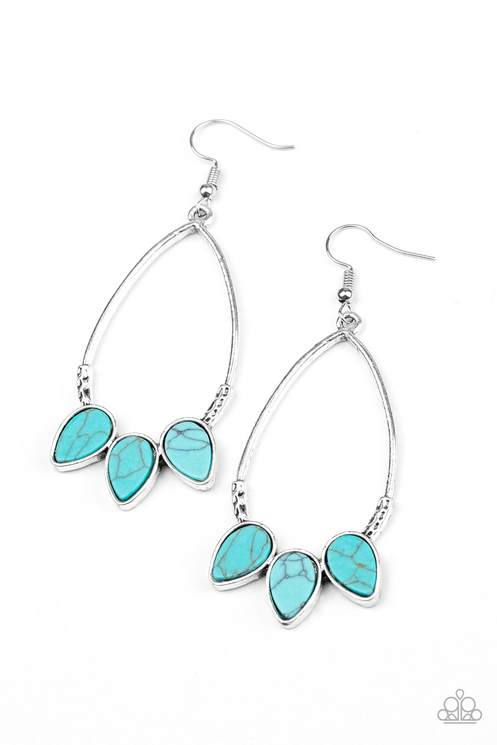 Paparazzi - Fierce Frontier - Blue Earrings
