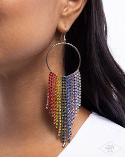 Paparazzi - Streamlined Shimmer - Multi Earrings