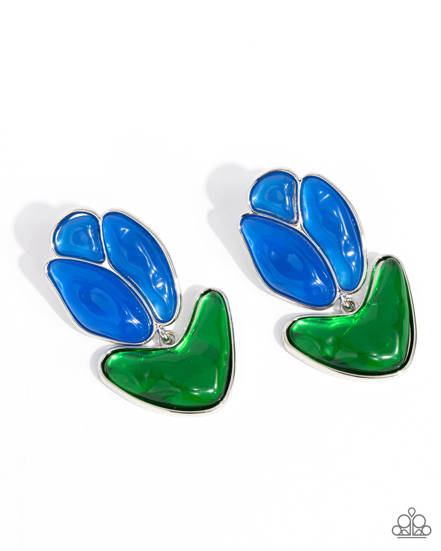 Paparazzi -Tulip Triumph - Blue Post Earrings