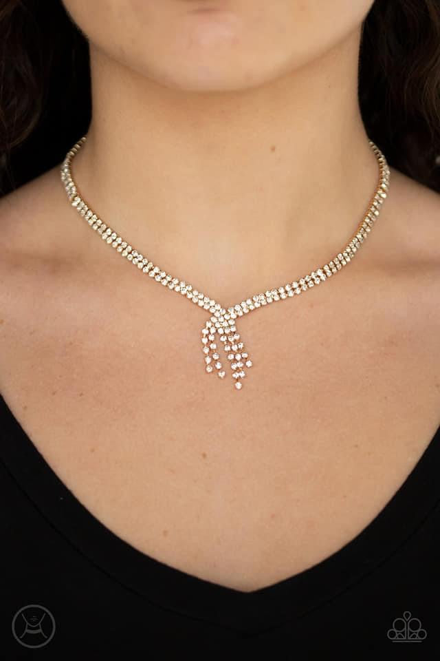 Paparazzi- Ante Up - Gold Choker Necklace