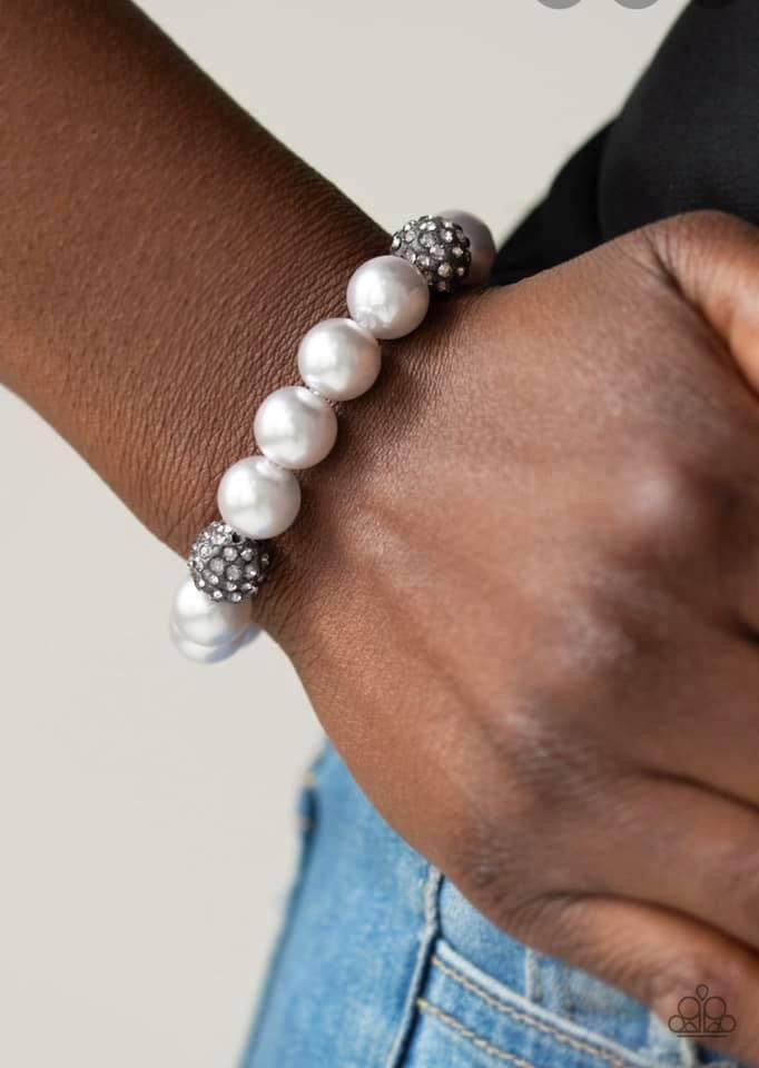 Paparazzi - Cake Walk Silver Bracelet