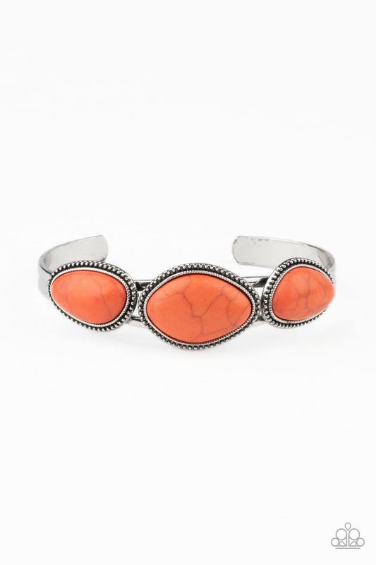 Paparazzi- Stone Solace - Orange Bracelet