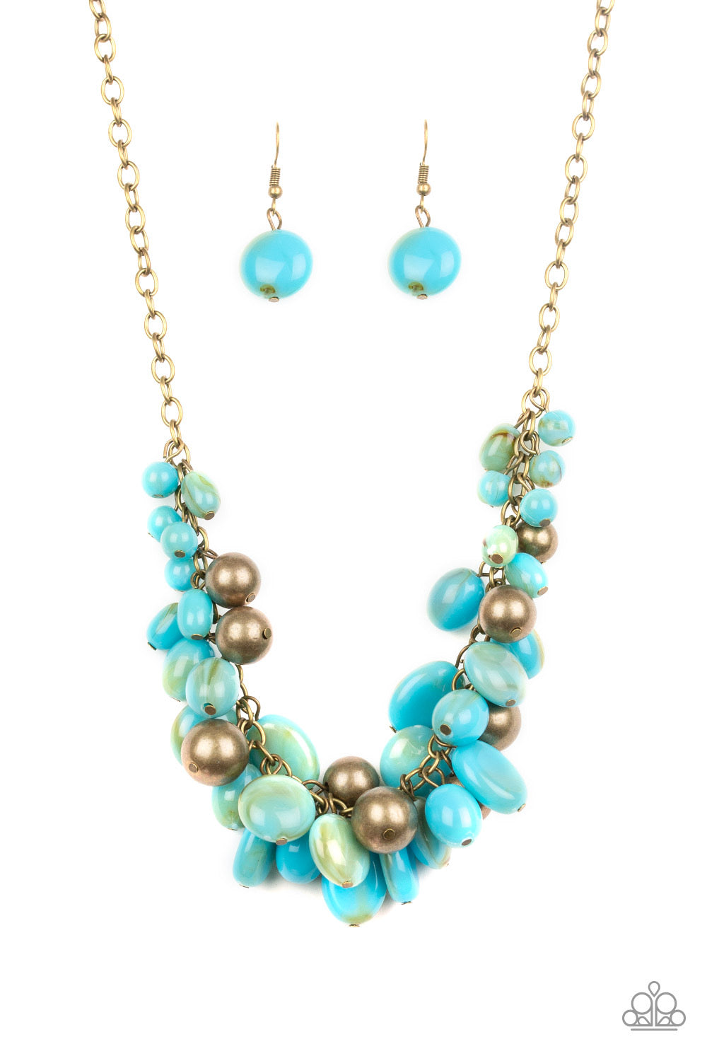 Paparazzi - Full Out Fringe - Blue Necklace