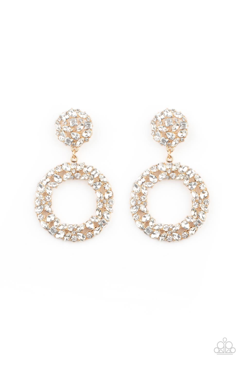Paparazzi - Party Ensemble - Gold Post Earrings