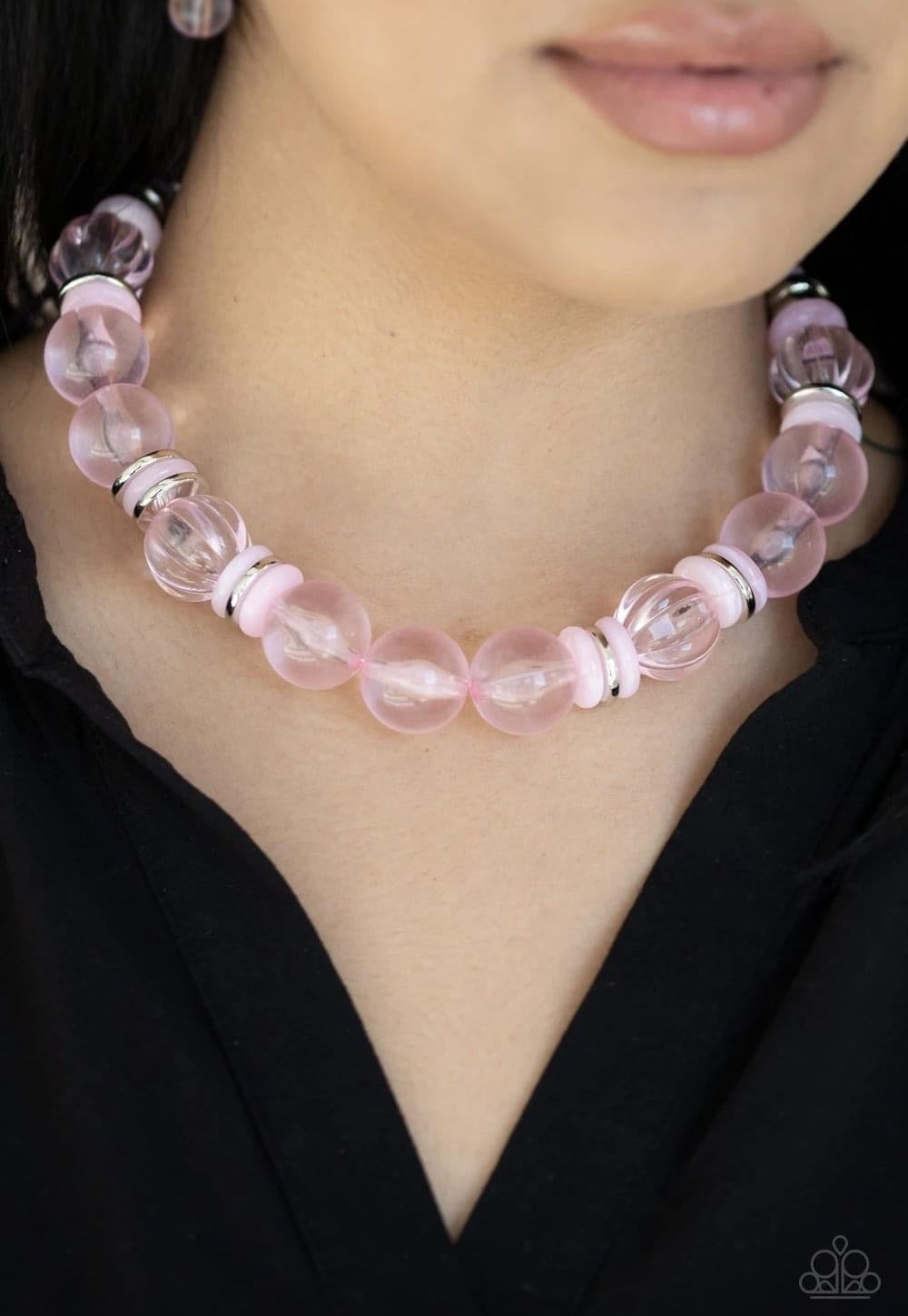 Paparazzi - Bubbly Beauty Pink Necklace