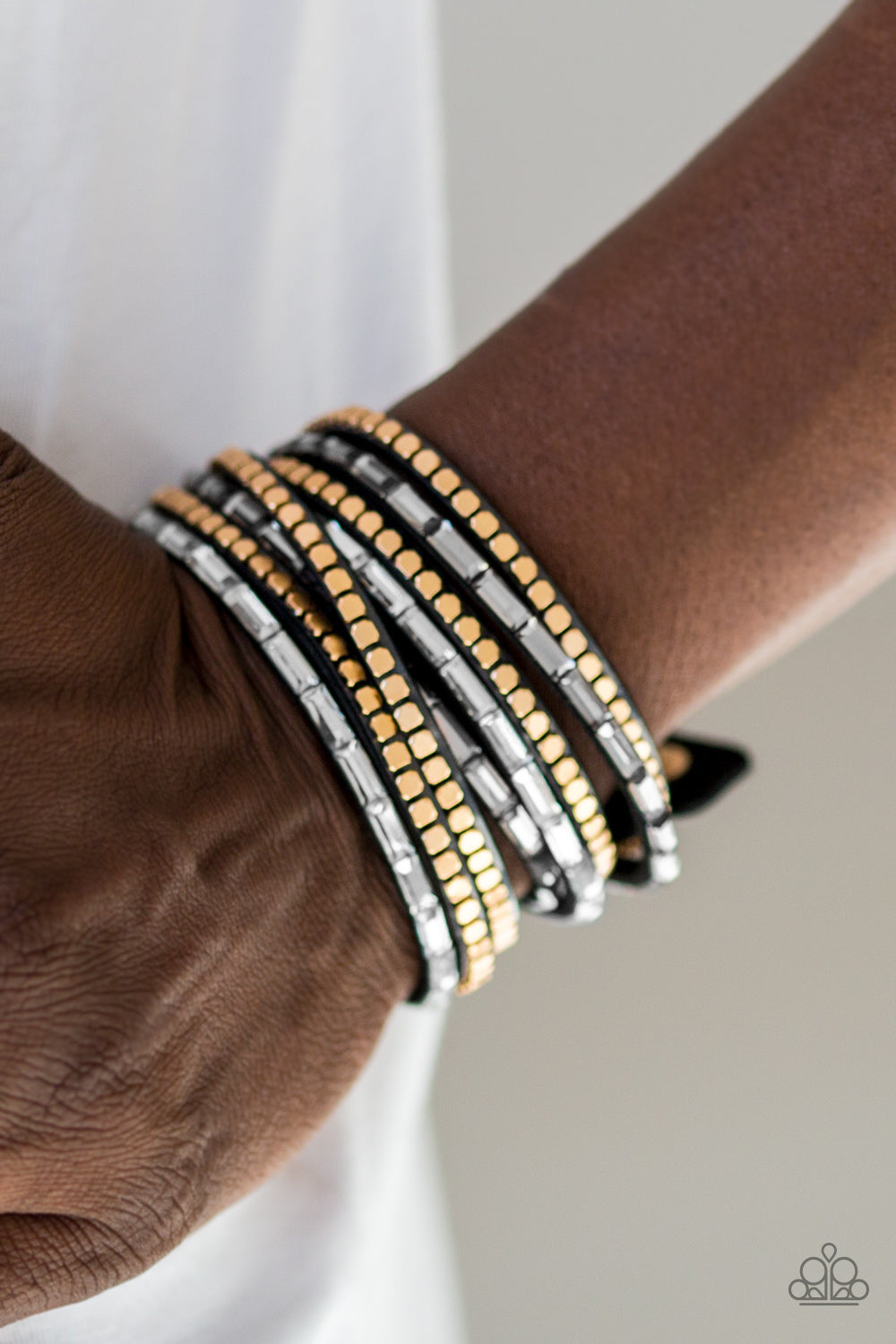 Paparazzi- This Time With Attitude - Black Urban Bracelet
