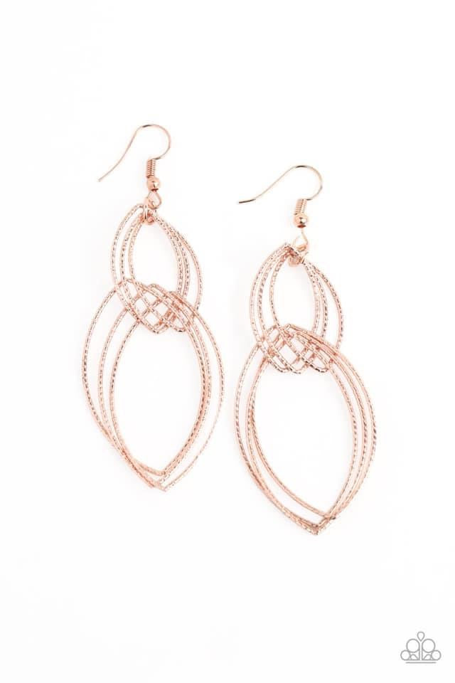 Paparazzi - Endless Echo - Rose Gold Earrings