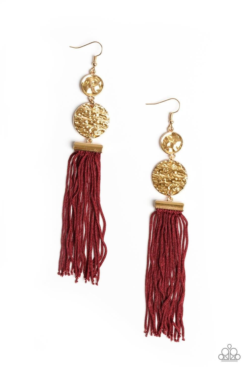 Paparazzi- Lotus Gardens - Red Earrings