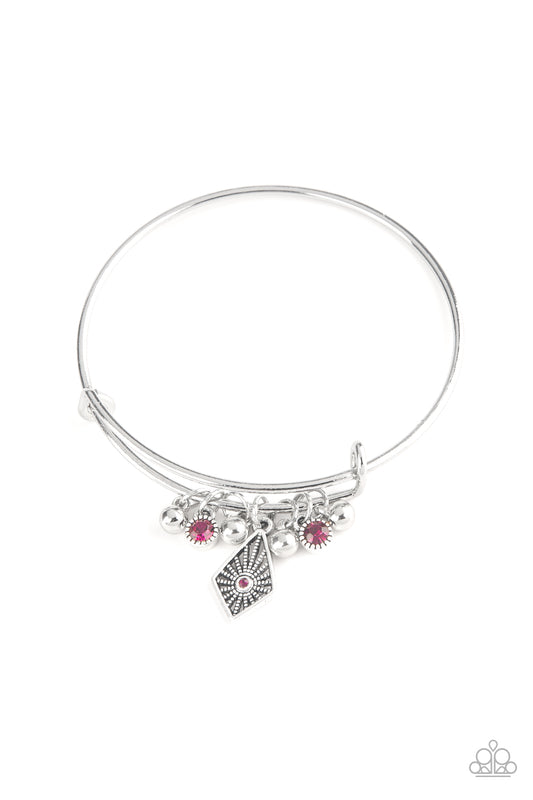 Paparazzi - Treasure Charms - Pink Bracelet