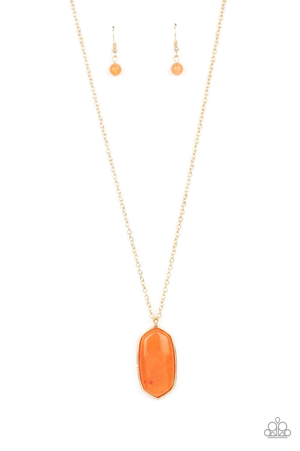 Paparazzi - Elemental Elegance Orange Necklace