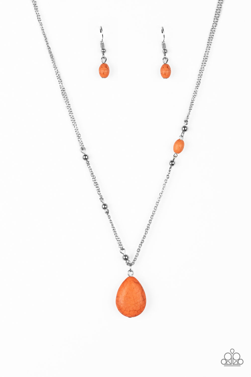 Paparazzi- Peaceful Prairies - Orange Necklace