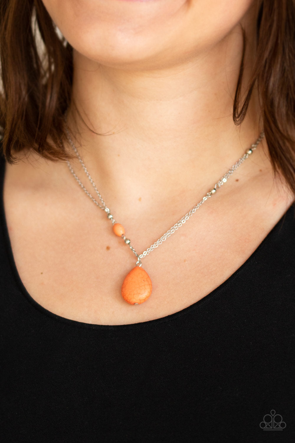 Paparazzi- Peaceful Prairies - Orange Necklace