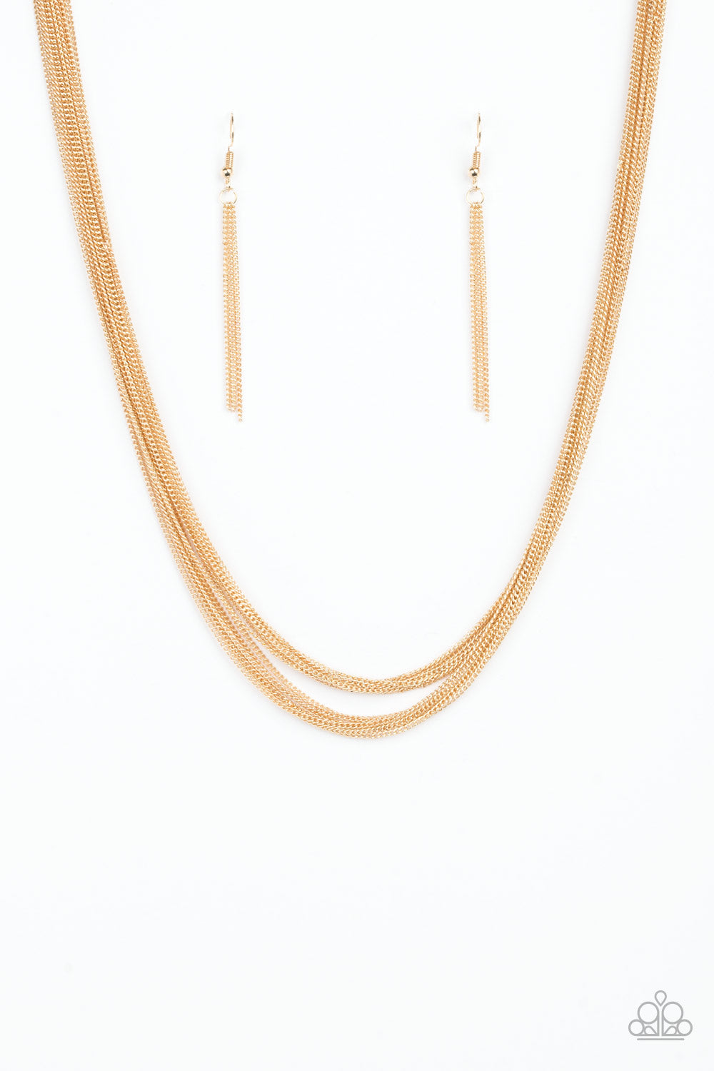 Paparazzi- Backstage Bravado - Gold Necklace