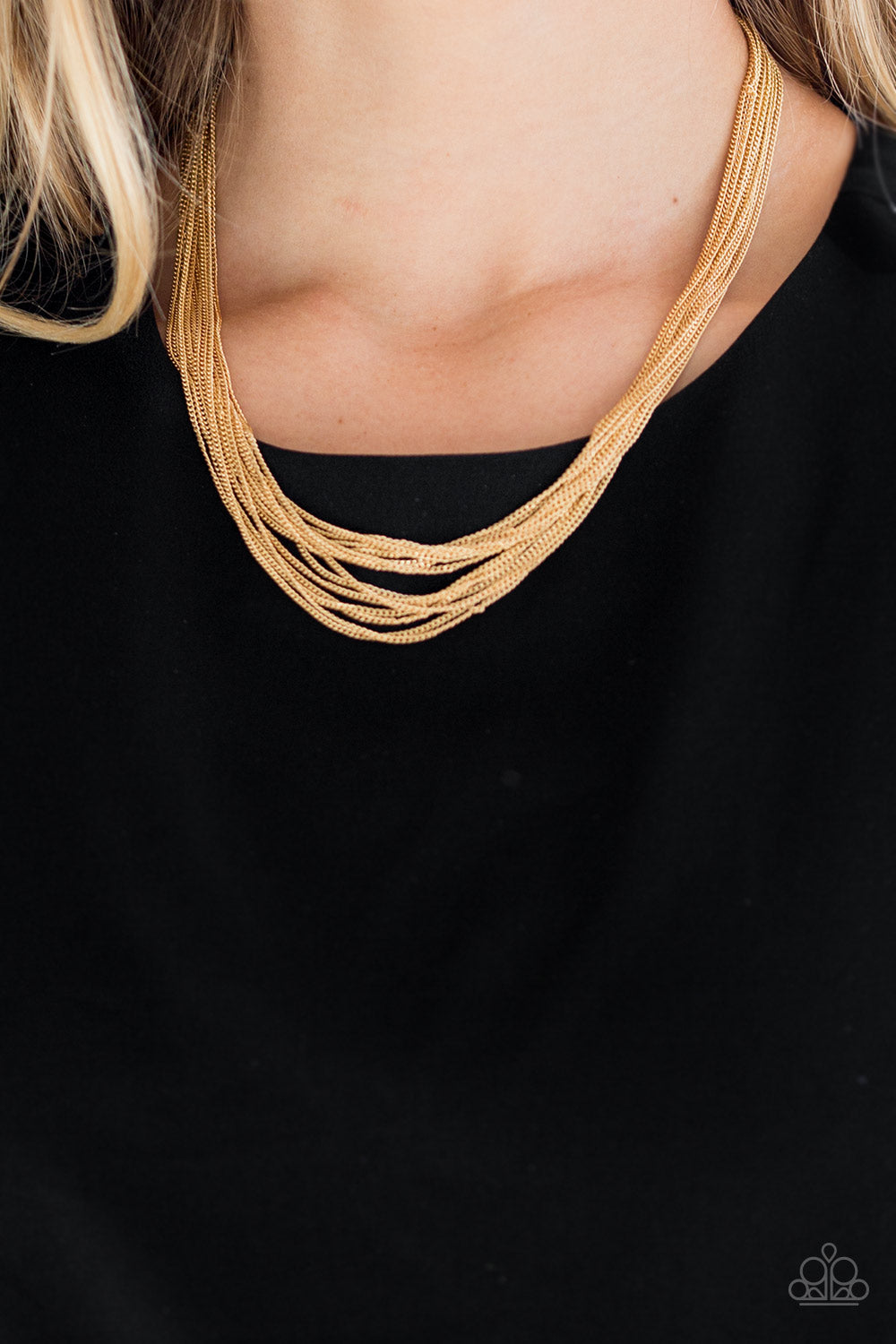Paparazzi- Backstage Bravado - Gold Necklace