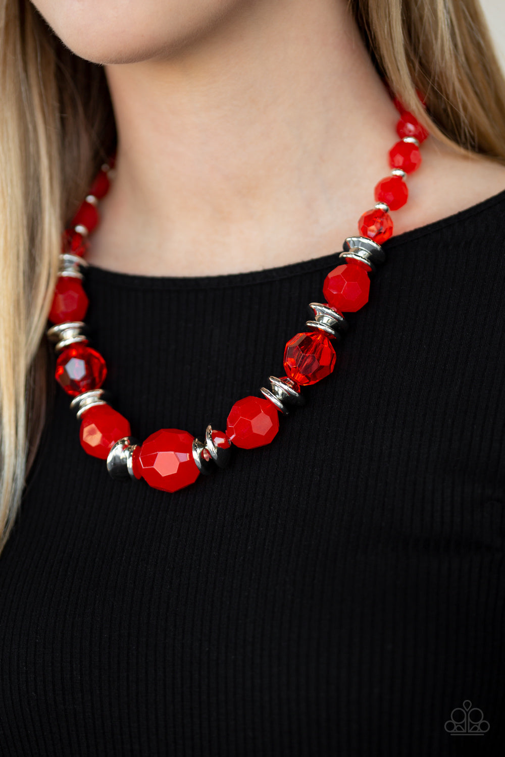 Paparazzi - Dine and Dash - Red Necklaces
