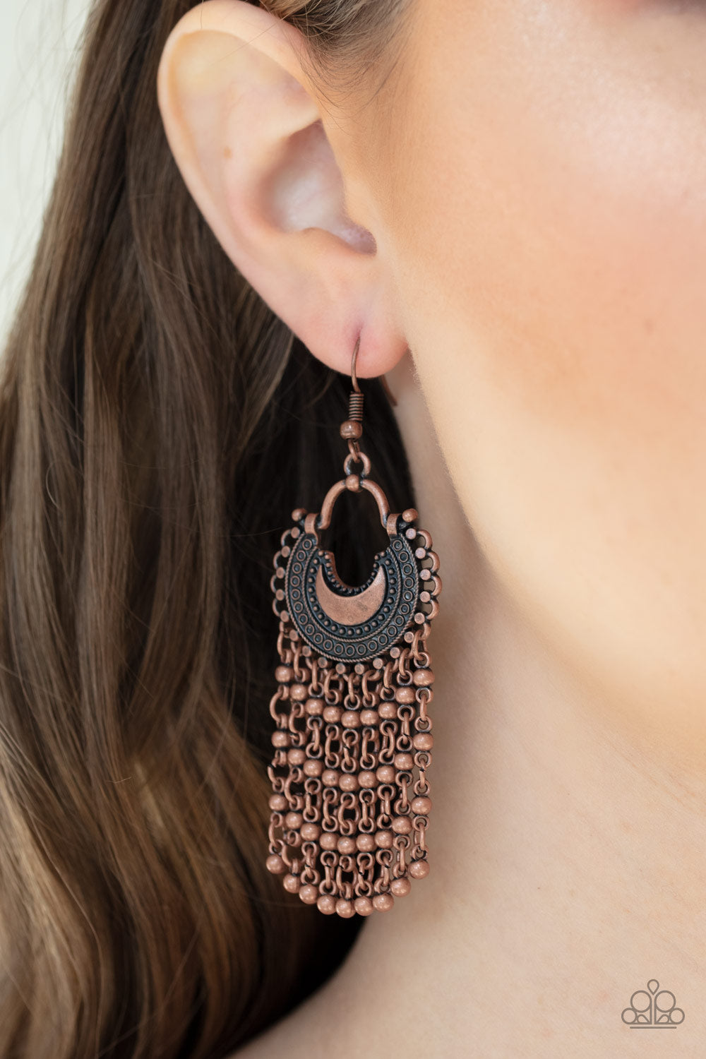 Paparazzi - Catching Dreams - Copper Earrings