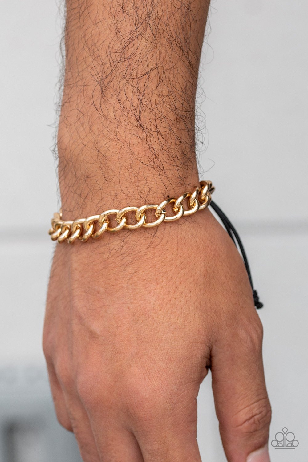 Paparazzzi - Full Court - Gold Urban Necklace and Sideline Gold Urban Bracelet Set