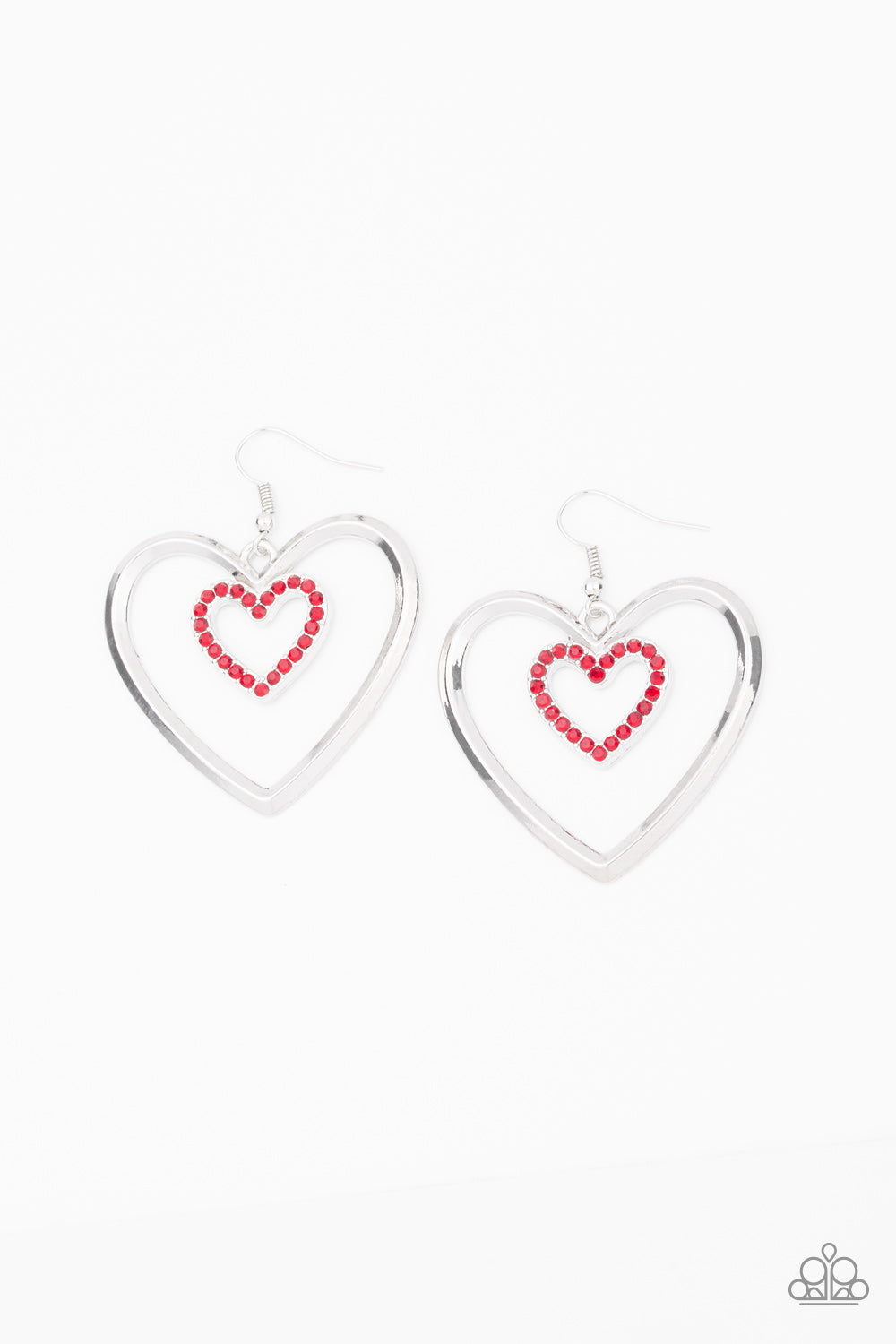 Paparazzi - Heart Candy Couture - Red Earrings