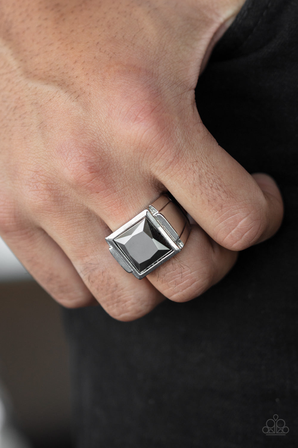 Paparazzi - All About the Benjamins - Silver Men’s Ring