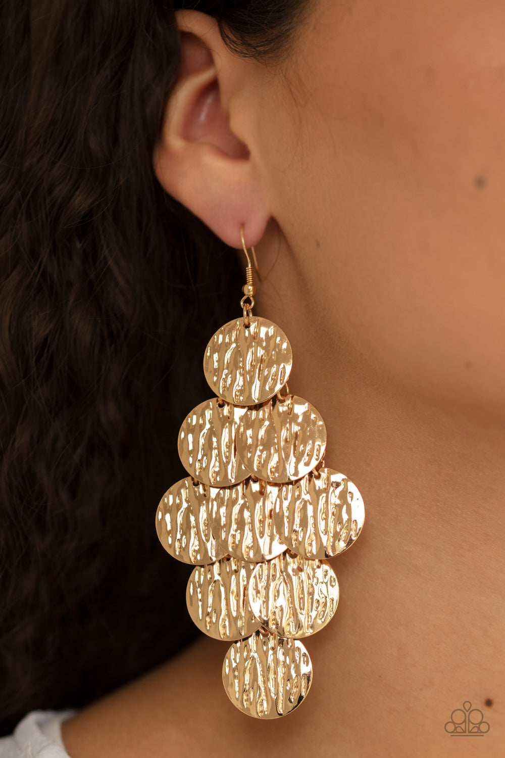 Paparazzi- Uptown Edge - Gold Earrings