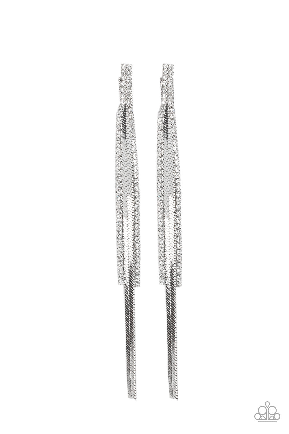 Paparazzi- Flavor of the SLEEK - White Post Earrings