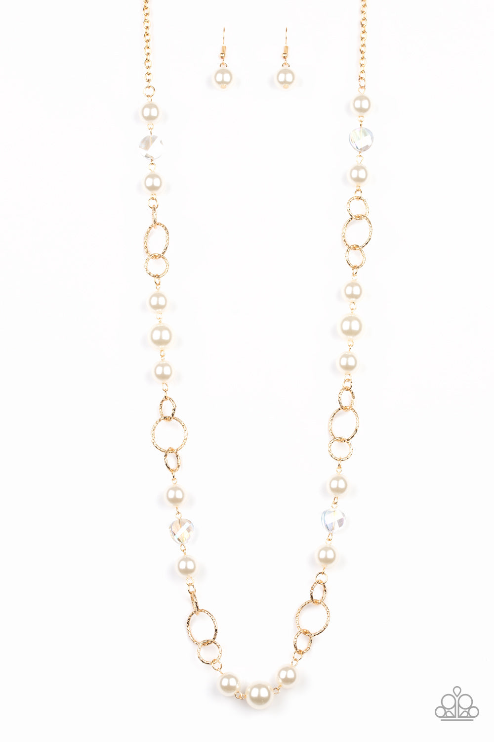 Paparazzi - Prized Pearls - Gold Necklace