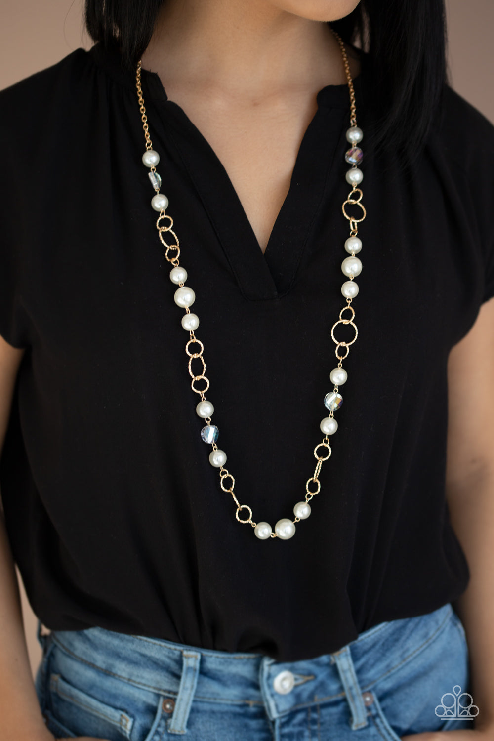 Paparazzi - Prized Pearls - Gold Necklace