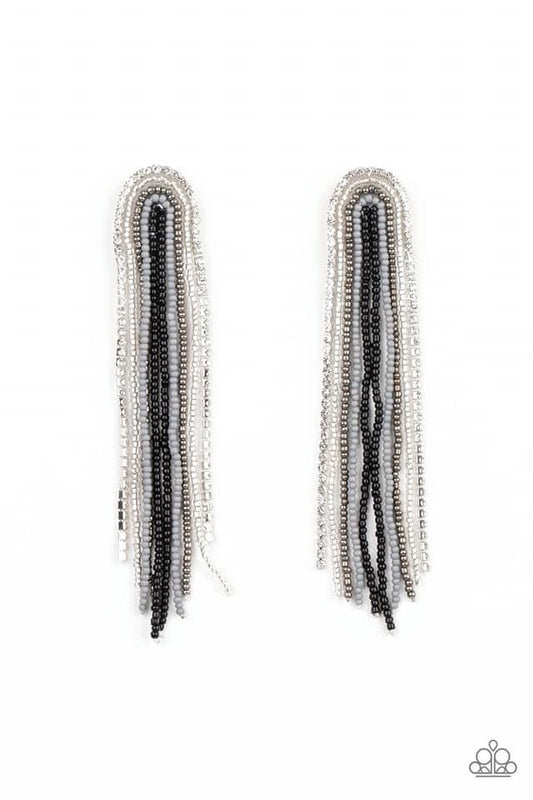 Paparazzi - Let There BEAD Light - Black Earrings