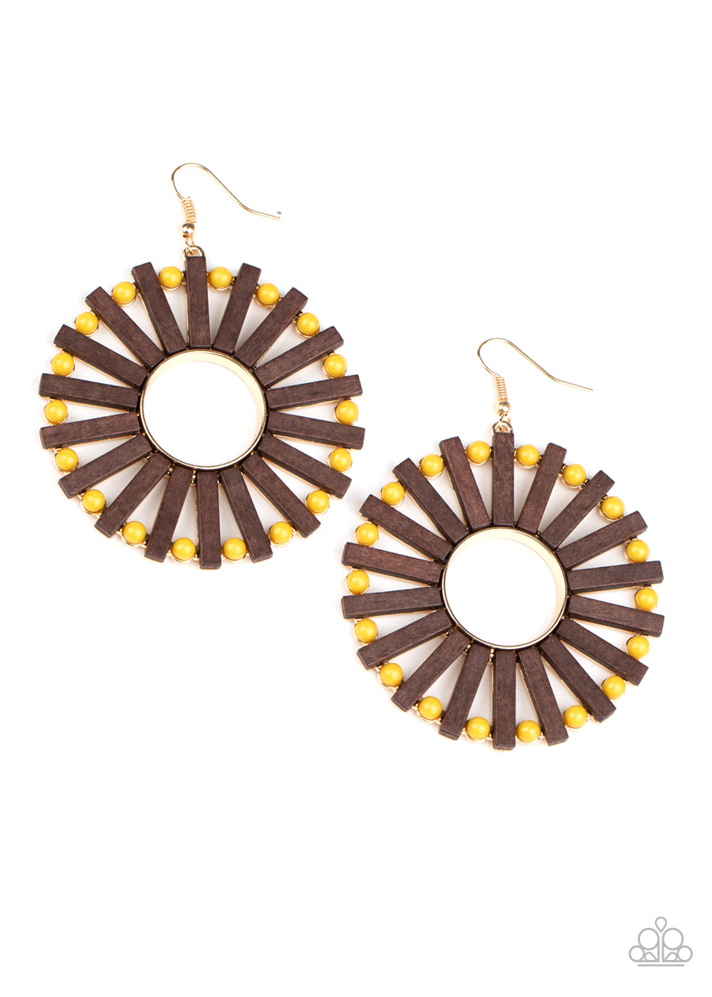 Paparazzi- Solar Flare - Yellow Earrings