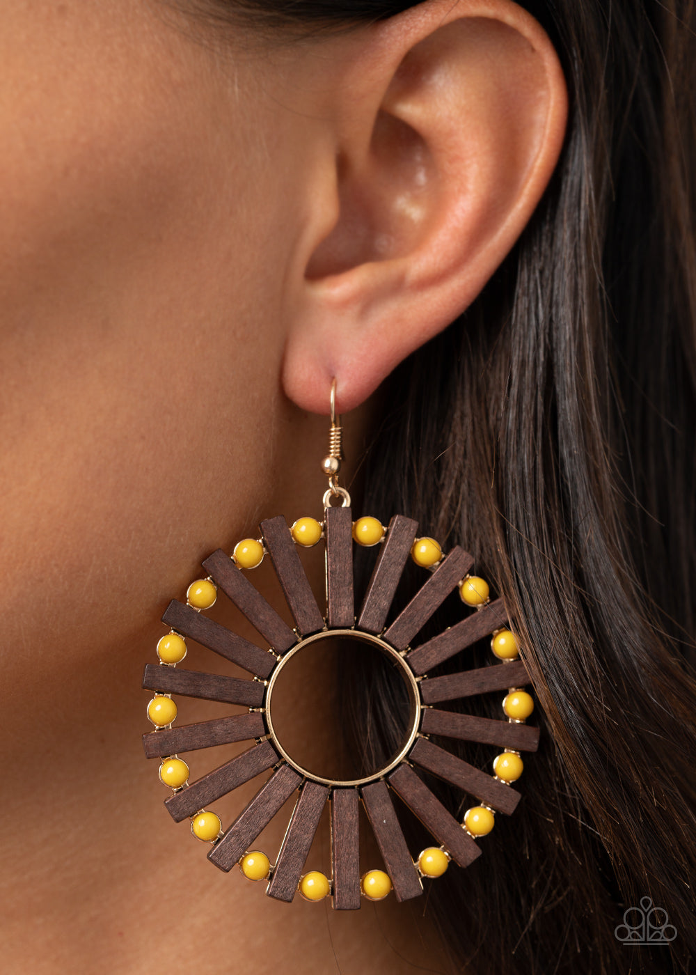 Paparazzi- Solar Flare - Yellow Earrings