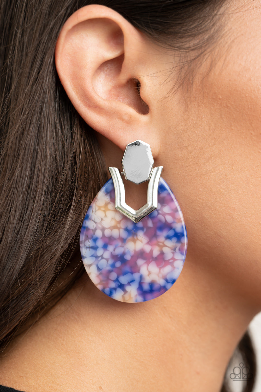 Paparazzi- HAUTE Flash - Blue Earrings
