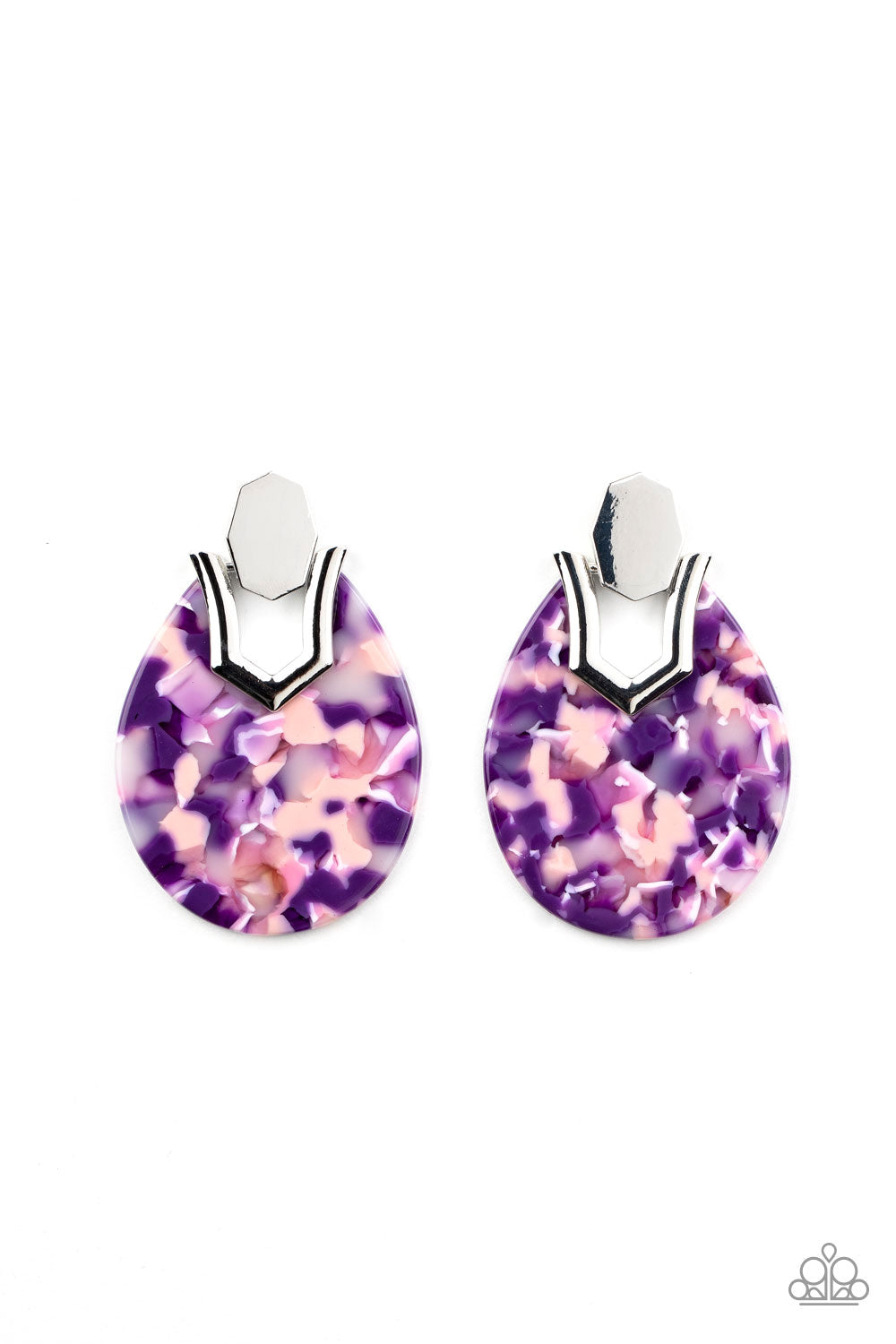 Paparazzi - HAUTE Flash - Purple Earrings