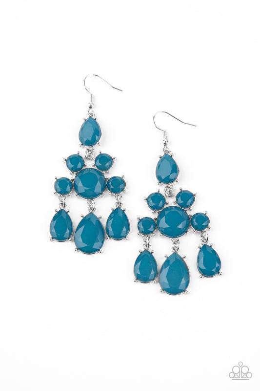 Paparazzi - Afterglow Glamour - Blue Earrings