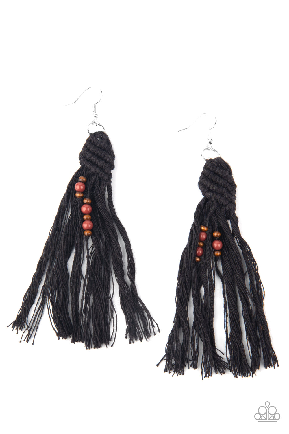 Paparazzi- Beach Bash - Black Earrings