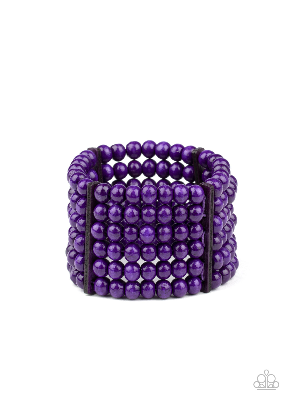 Paparazzi- Diving in Maldives - Purple Wooden Bracelet