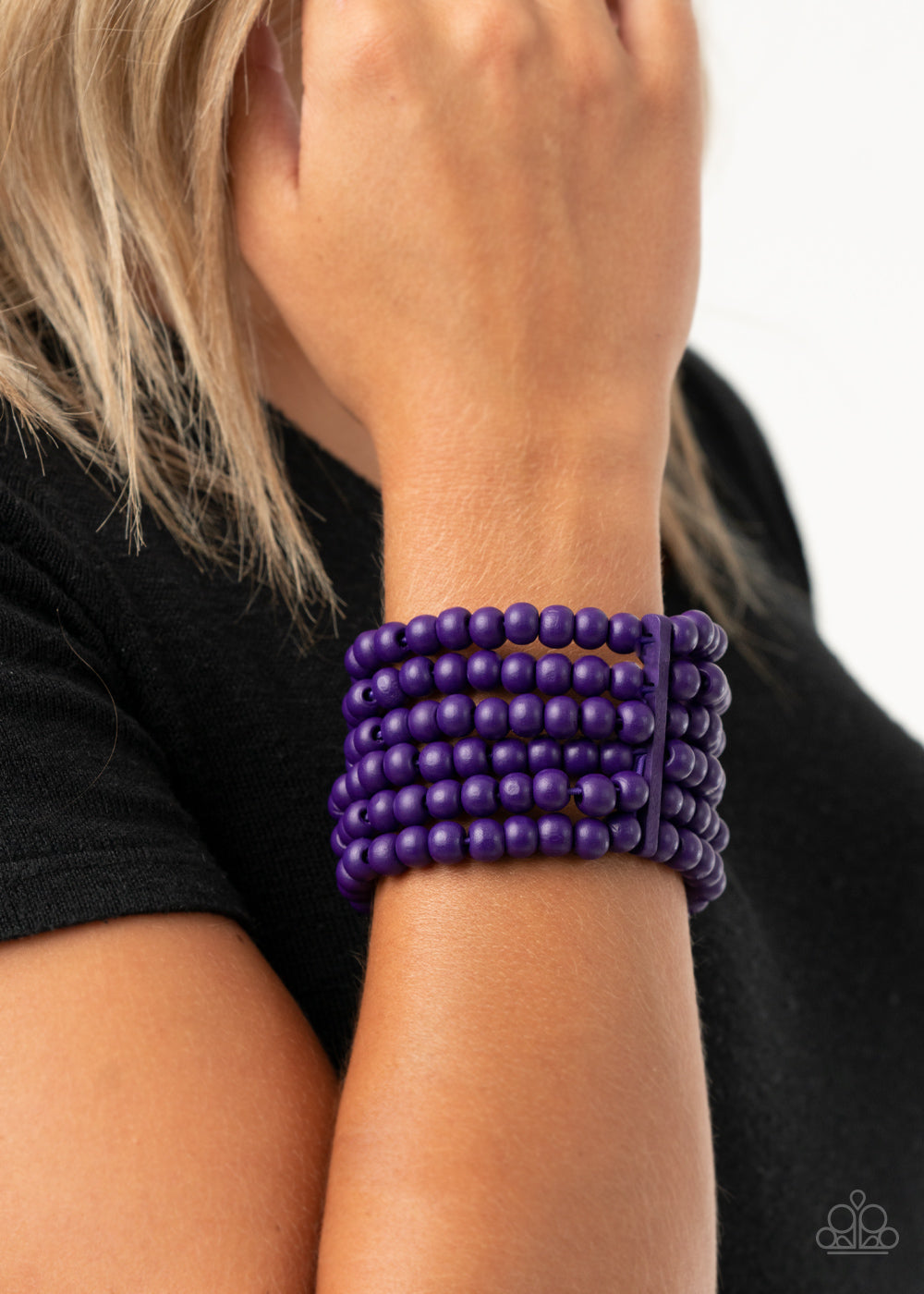 Paparazzi- Diving in Maldives - Purple Wooden Bracelet