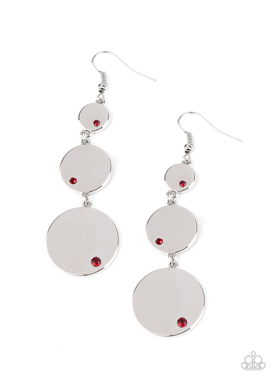 Paparazzi - Poshly Polished - Red Earrings