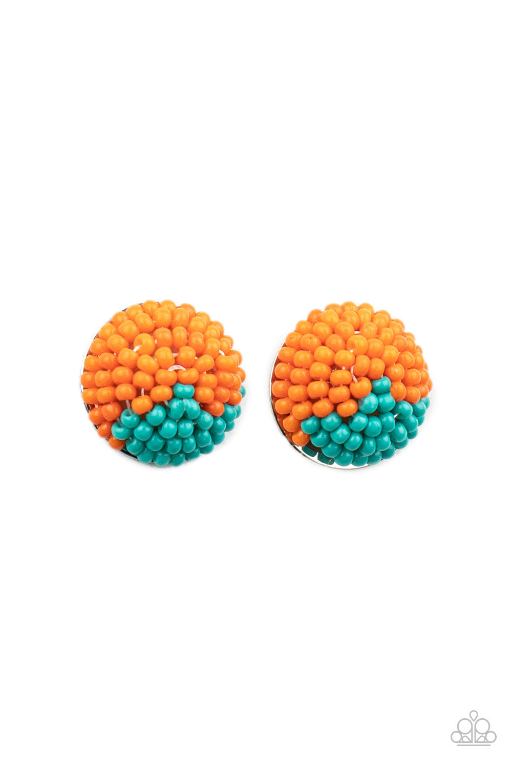 Paparazzi - As Happy As Can BEAD - Orange Earrings