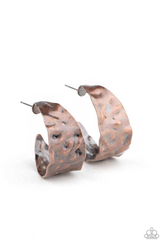 Paparazzi - Put Your Best Face Forward - Copper Earrings