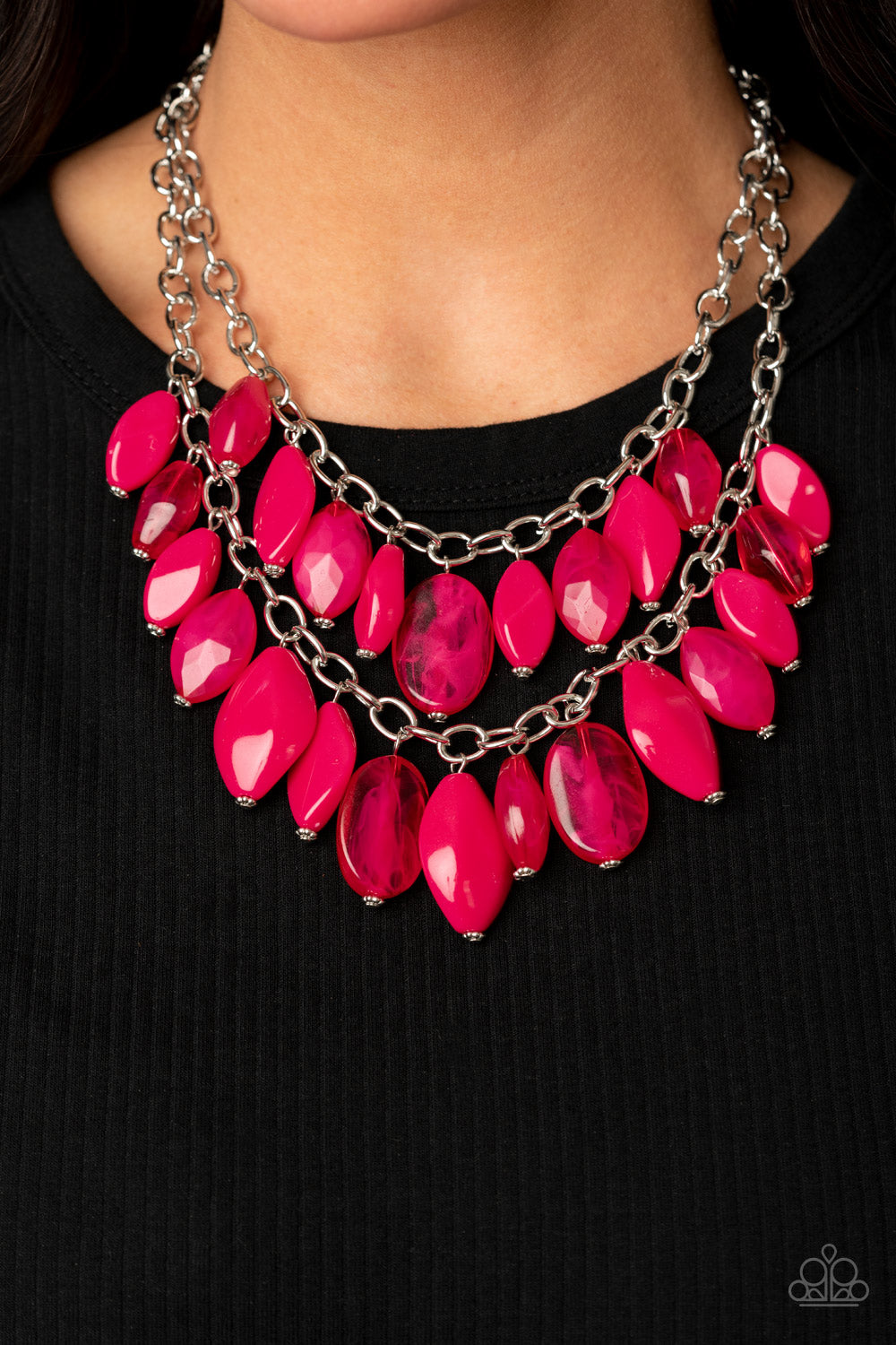 Paparazzi - Palm Beach Beauty - Pink Necklace