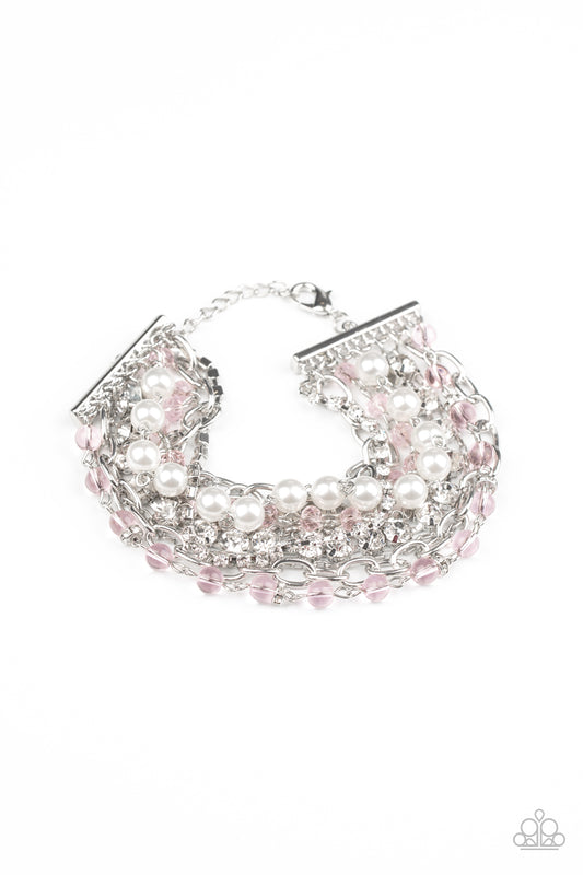 Paparazzi - Heiress Hustle - Pink Bracelet